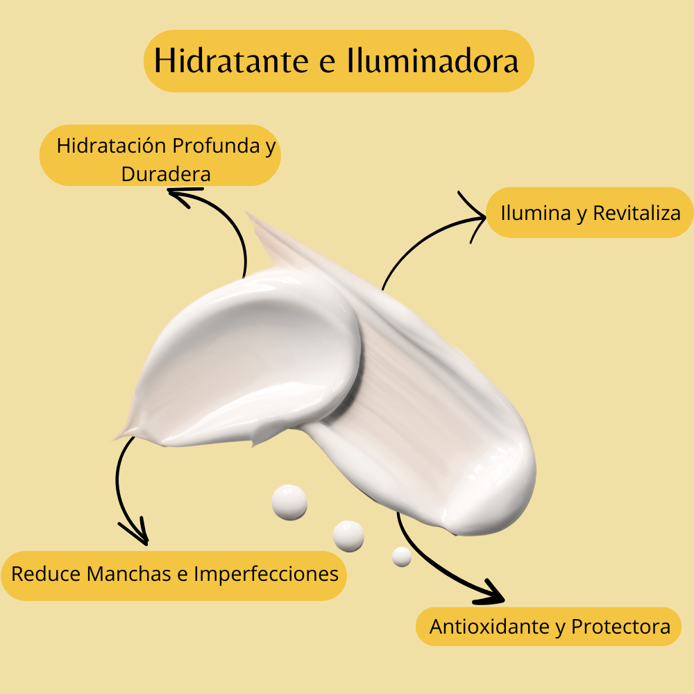 Crema Facial Hidratante e Iluminadora con Cúrcuma - Curmelia©