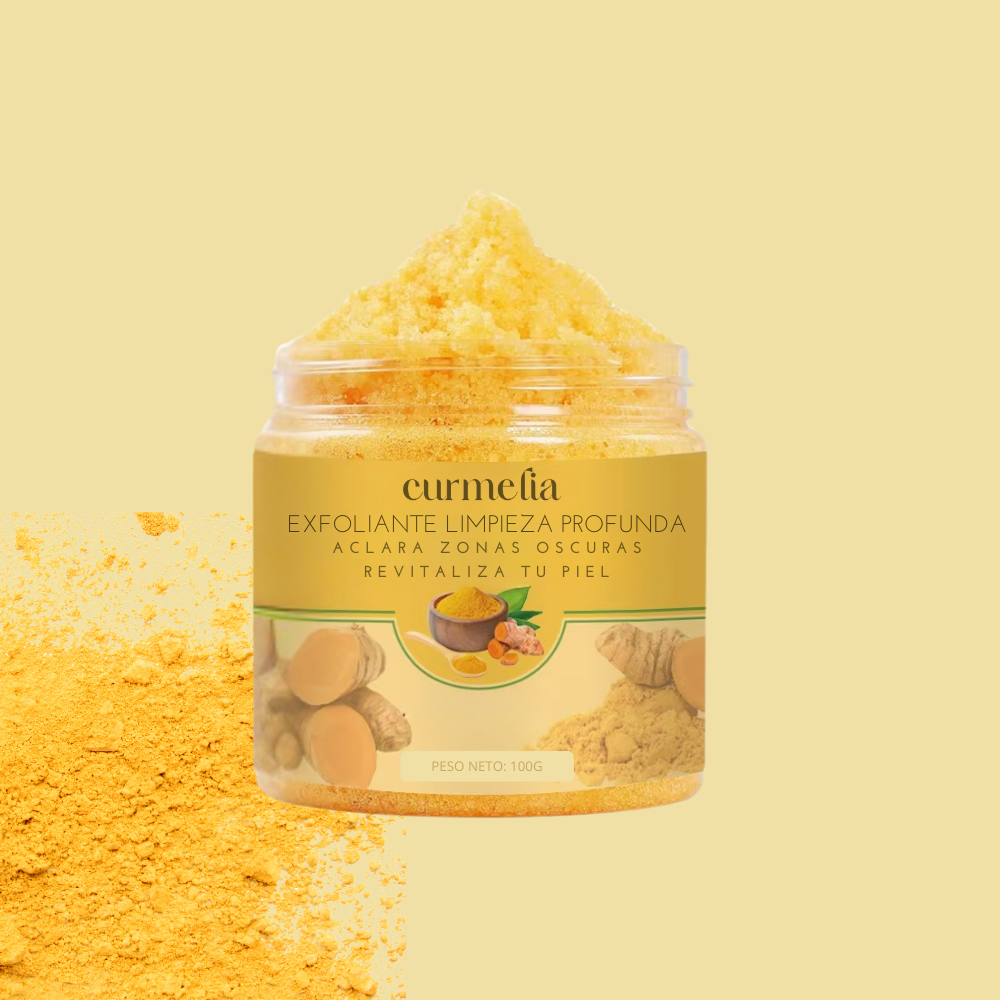 Exfoliante corporal a base de cúrcuma  Curmelia© 100G- Aclara zonas oscuras